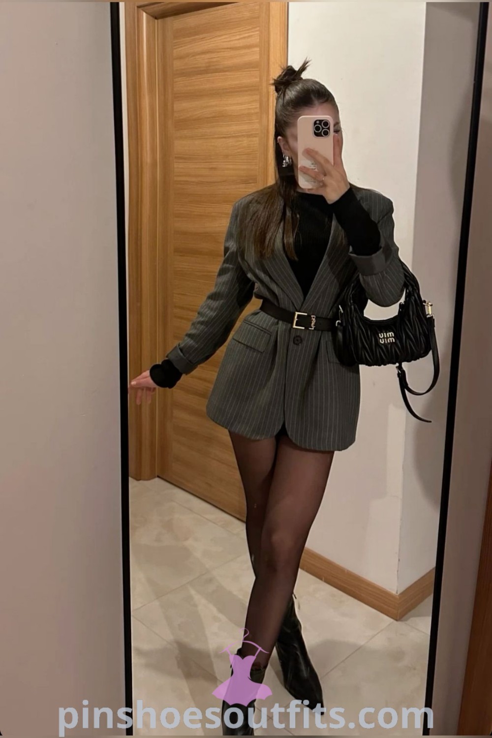 Chic office outfit featuring a stylish blazer and elegant accessories for a polished look. Perfect for work or a birthday fit, this design offers outfit ideas to look classy, expensive, and on-trend. Explore more at pinshoesoutfits.com.