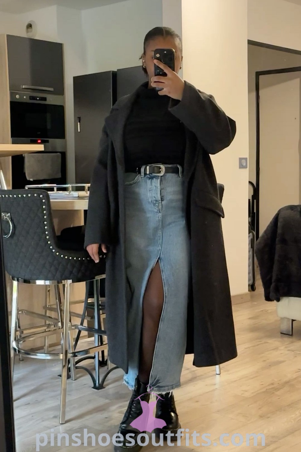 Winter outfit ideas including longer skirt outfits, black midi dress outfit, and black slim jeans outfit showcasing stylish looks for women. Explore practical and chic inspirations for your winter wardrobe on pinshoesoutfits.com.