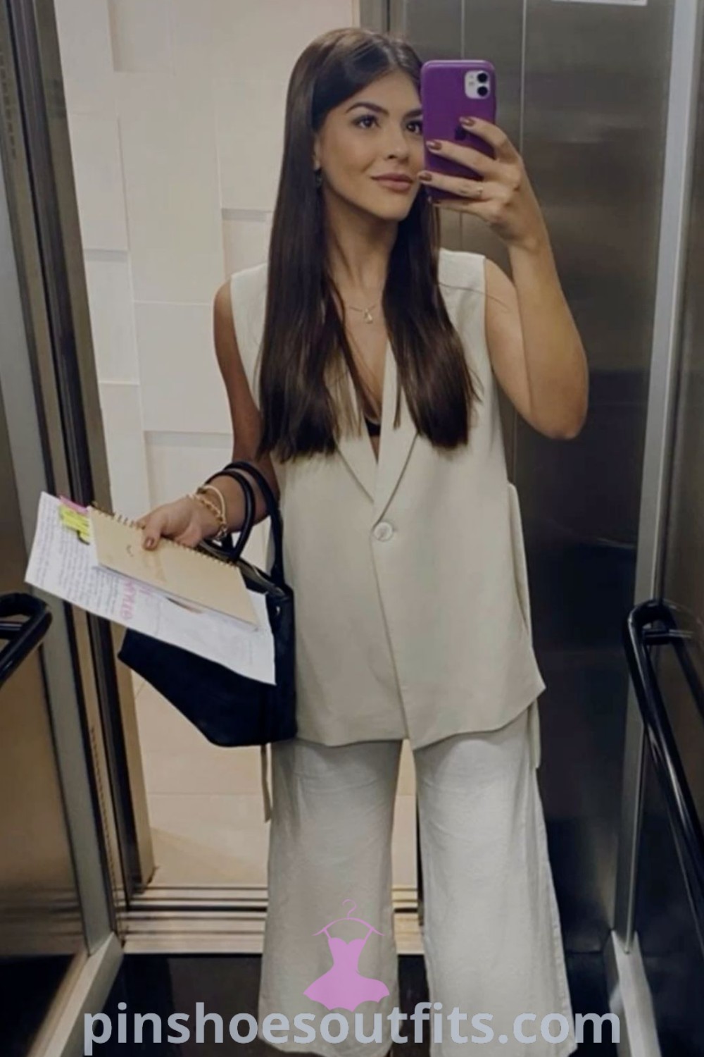 Elegant evening formal outfit featuring a stylish combination for a Friday outfit for work or a night out. This look embodies chic elegance and comfort while providing many outfit ideas to inspire your everyday elegance. Discover more outfit inspirations and styles at pinshoesoutfits.com.