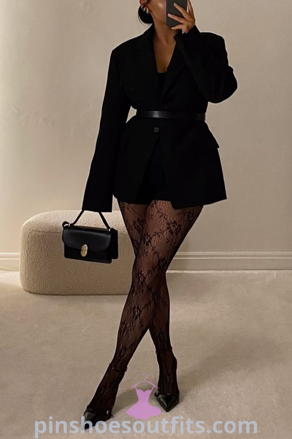 Stylish night out outfits including elegant concert attire, classy blazers, and chic all-black looks. Perfect for a restaurant night or a night out, these outfits inspire everyday elegance. Discover more outfit ideas at pinshoesoutfits.com.