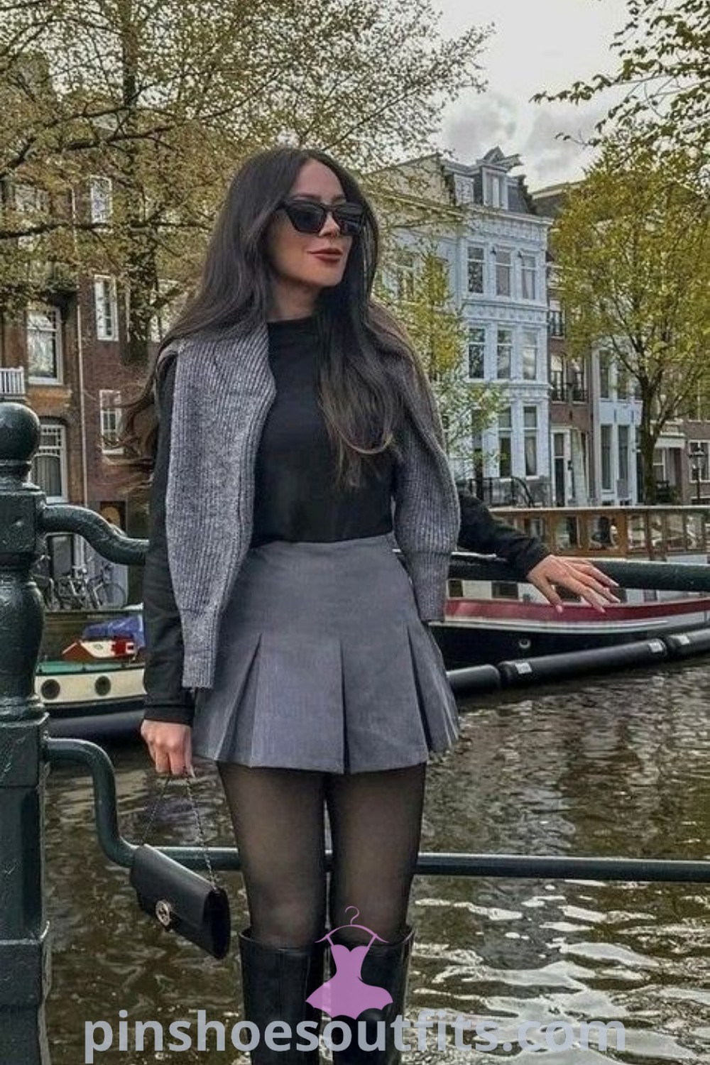 Chic winter party outfits featuring cold-weather styles, including cute looks for New Year