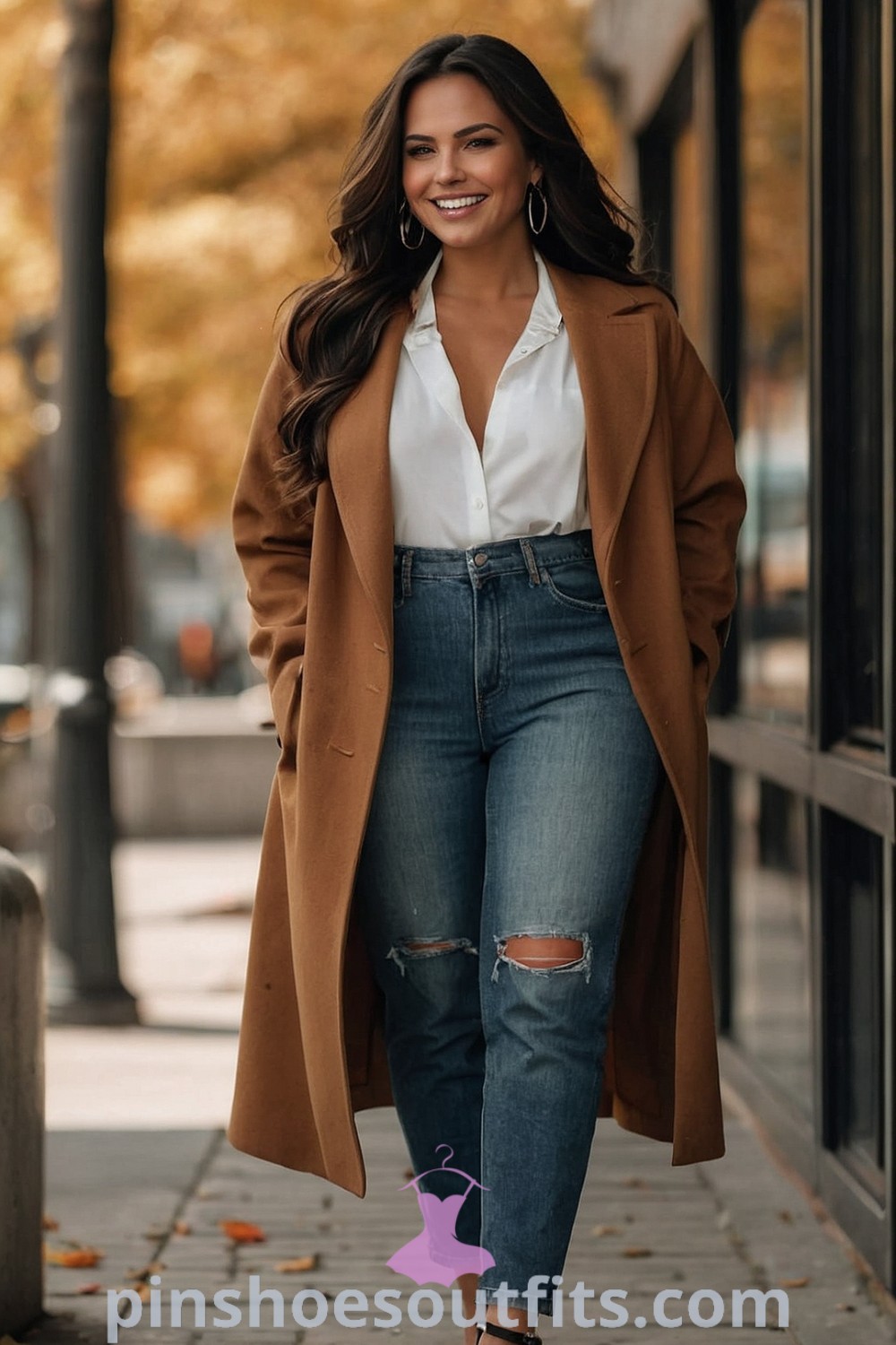 Chic Fall Mid Size Outfits for 2024 featuring casual boss lady styles, super casual work outfits, and fall outfit inspo for midsize women from pinshoesoutfits.com.