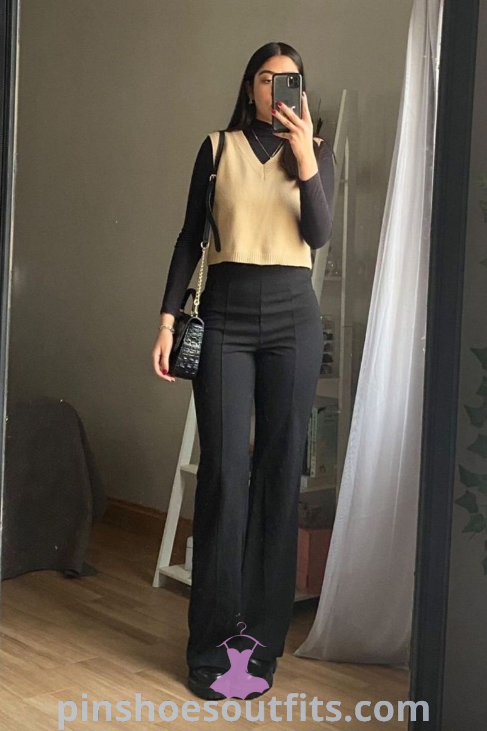All black business casual outfits that embody modest beauty and stylish work attire, perfect for office fits, casual college outfits, and winter fashion. Discover chic outfit ideas that make you look elegant and sophisticated at pinshoesoutfits.com.