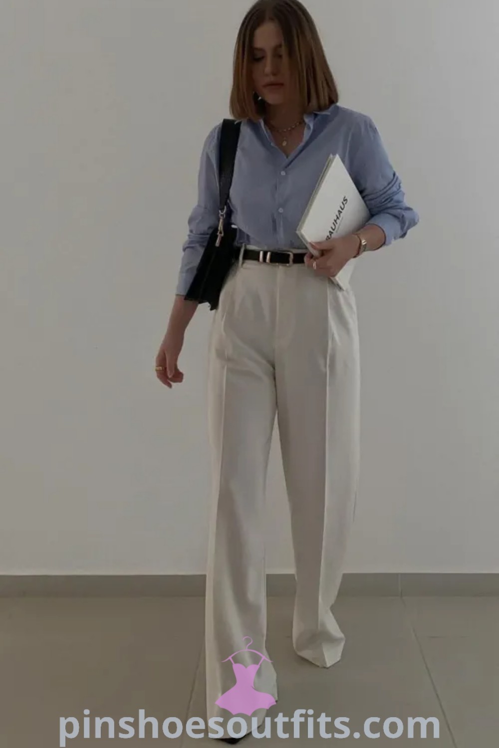 Chic business casual outfit embodying old money style with elegant office fits and sophisticated attire. Suitable for women looking for business professional outfits, corporate looks, and standout outfits for festive events. Discover more inspiring ideas at pinshoesoutfits.com