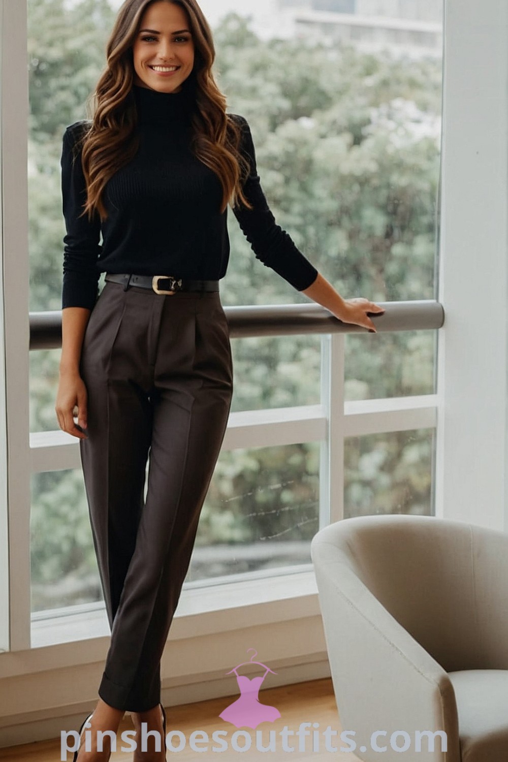 Stylish business casual outfits for women, showcasing modern business attire and sleek office outfits. Perfect for executive dinners and everyday elegance, these fashion-forward staples provide outfit ideas that look chic, classy, and expensive. Explore more inspirations at pinshoesoutfits.com.
