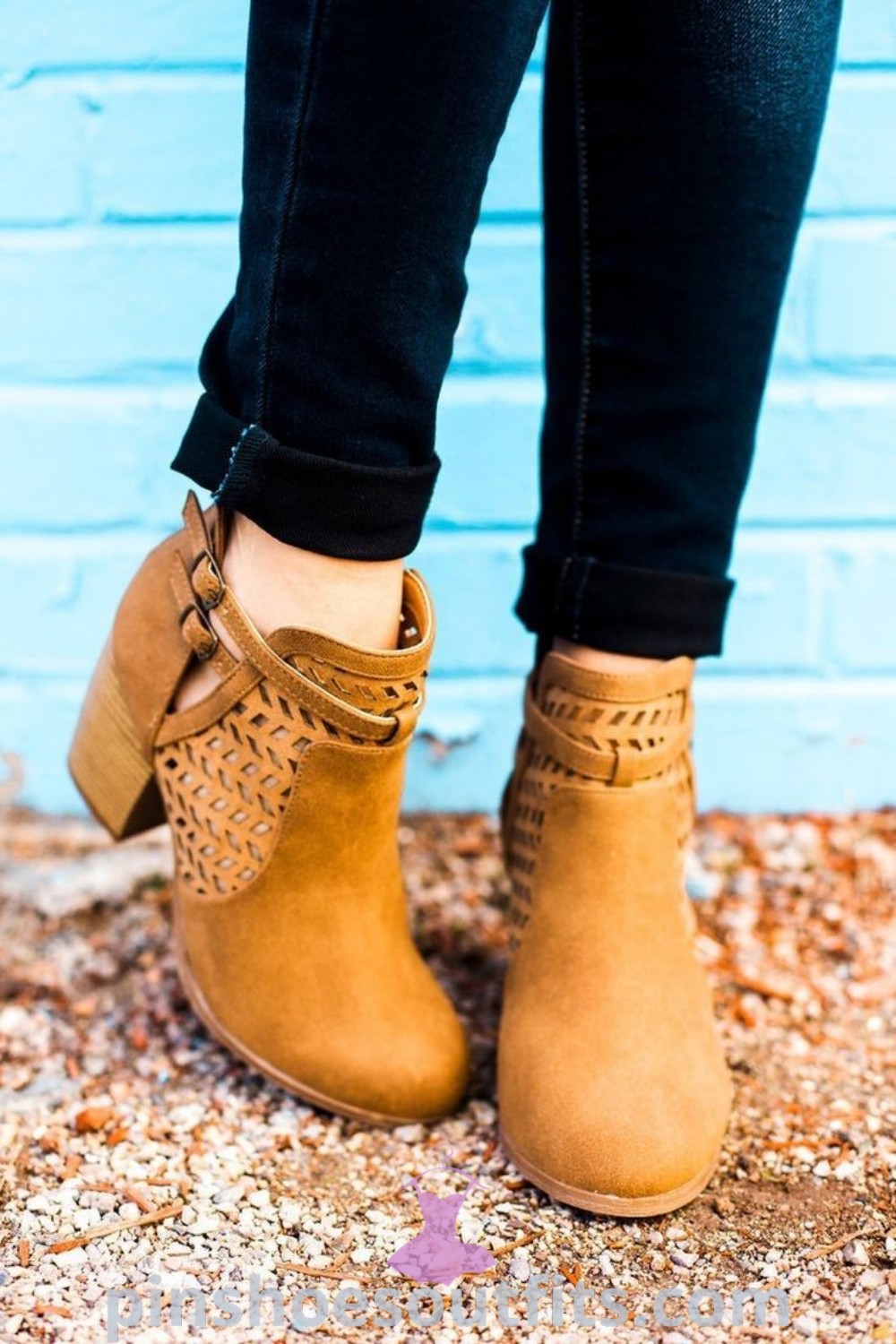 Stylish tan stone booties for women featuring lug soles and suede material. Great for work or casual outings, these booties pair perfectly with jeans, embodying chic fashion vibes. Discover more stylish outfit ideas at pinshoesoutfits.com.
